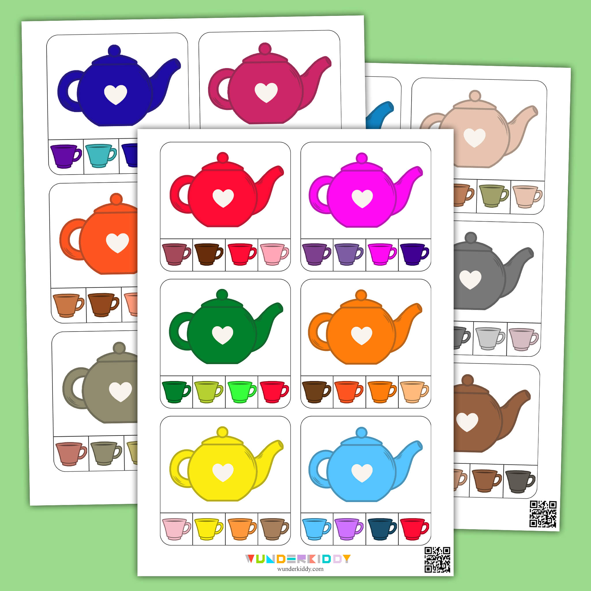 Cup and Teapot Clip Card Game
