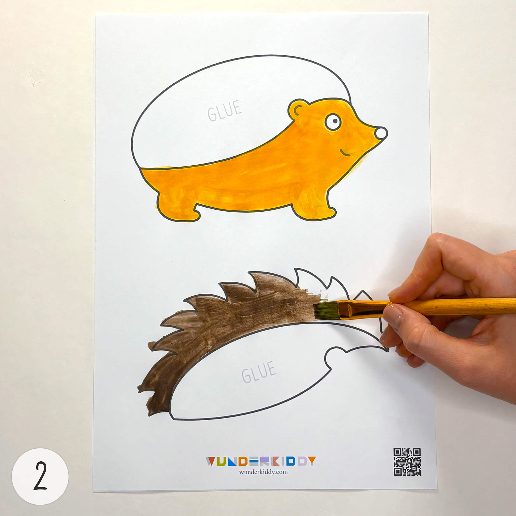 Instruction for «Easy Autumn Hedgehog Craft Template» - Image 2