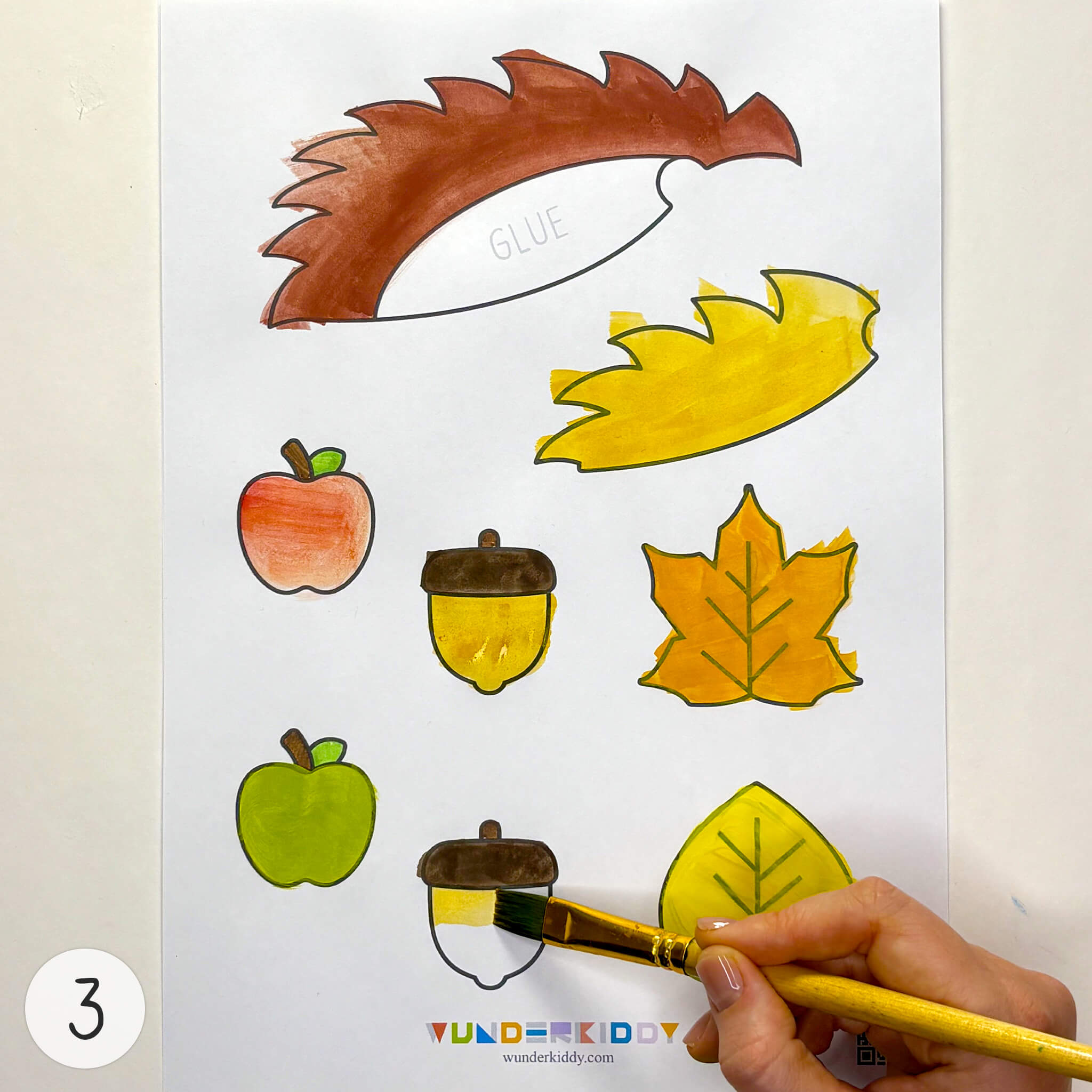 Instruction for «Easy Autumn Hedgehog Craft Template» - Image 3