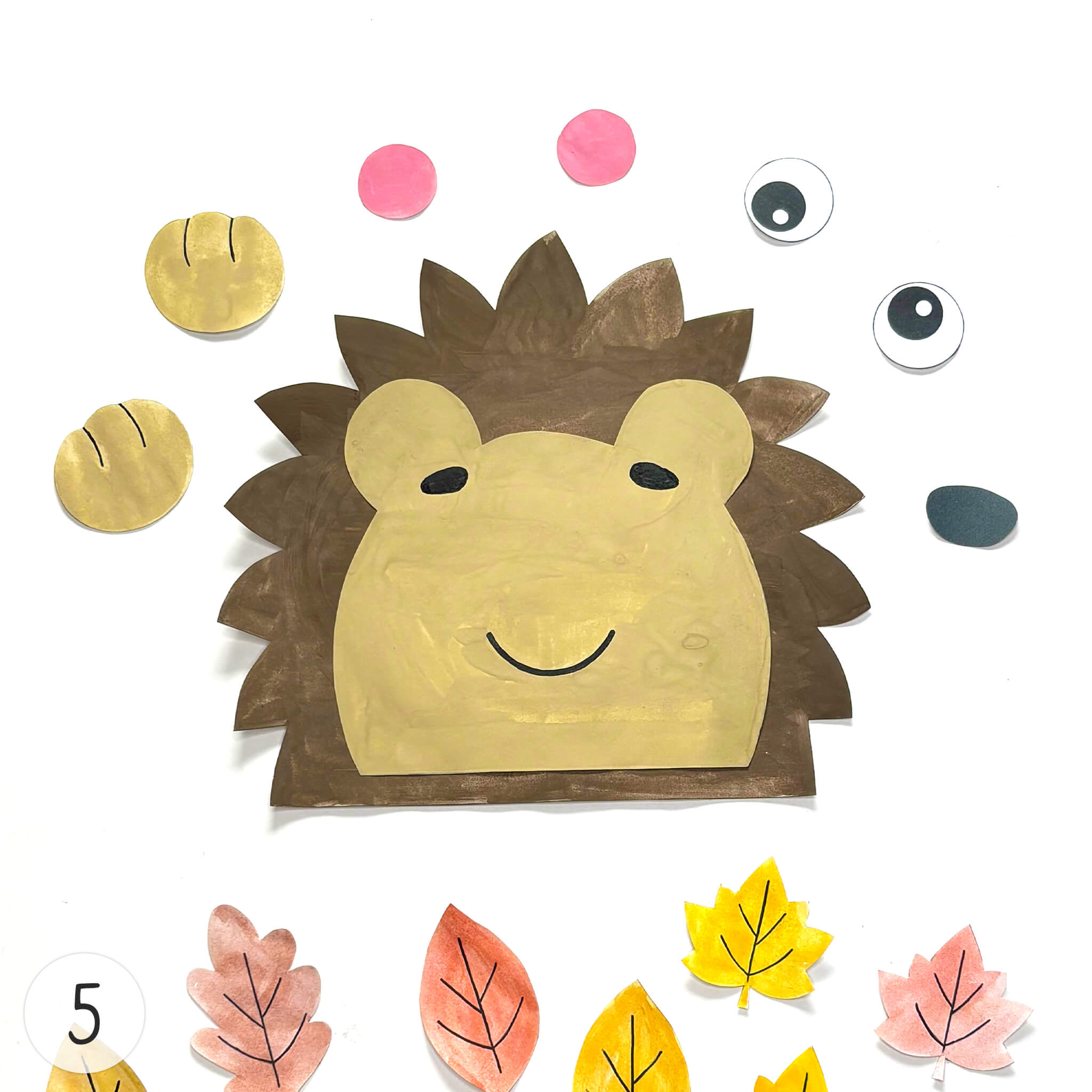 Step-by-Step Guide for «Hedgehog Cut and Glue Paper Craft Activity» - Image 5