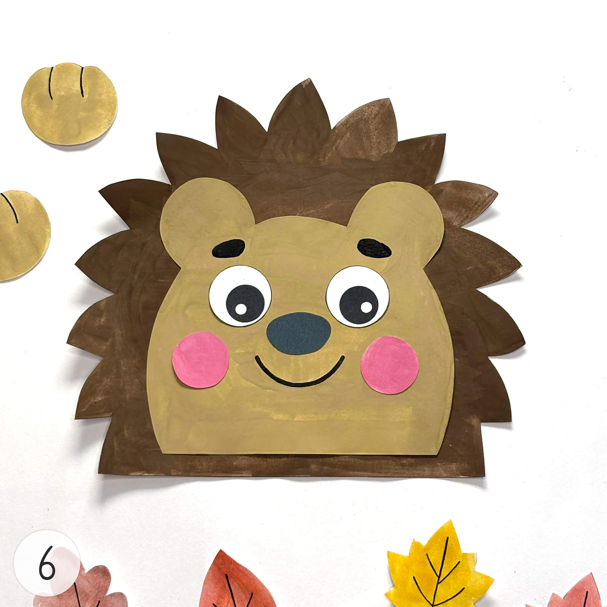 Step-by-Step Guide for «Hedgehog Cut and Glue Paper Craft Activity» - Image 6