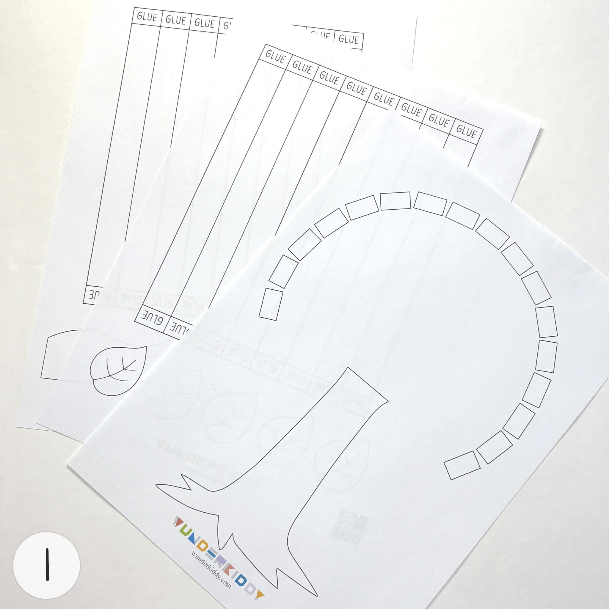 Instruction for «Easy 3D Fall Tree Paper Craft for Kids» - Image 1