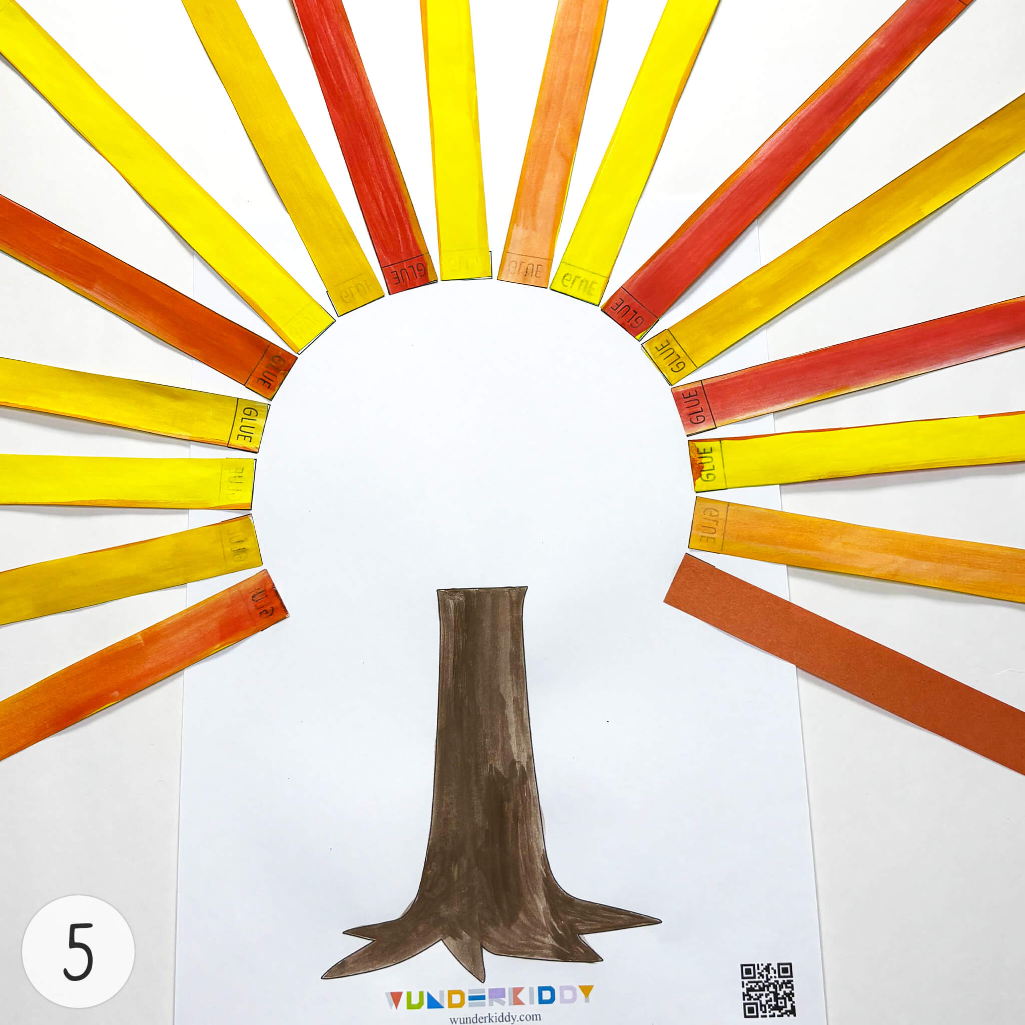 Instruction for «Easy 3D Fall Tree Paper Craft for Kids» - Image 5