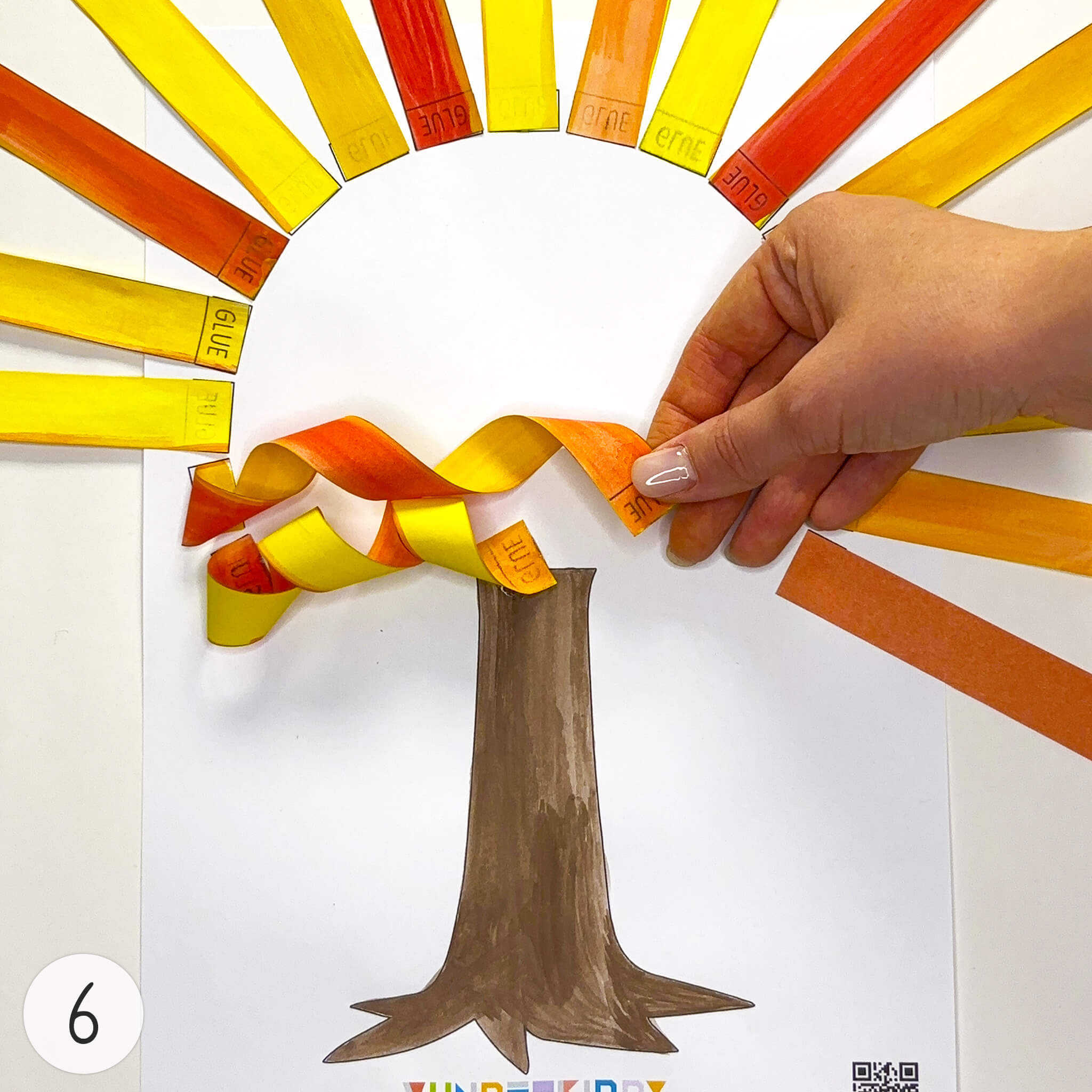 Instruction for «Easy 3D Fall Tree Paper Craft for Kids» - Image 6