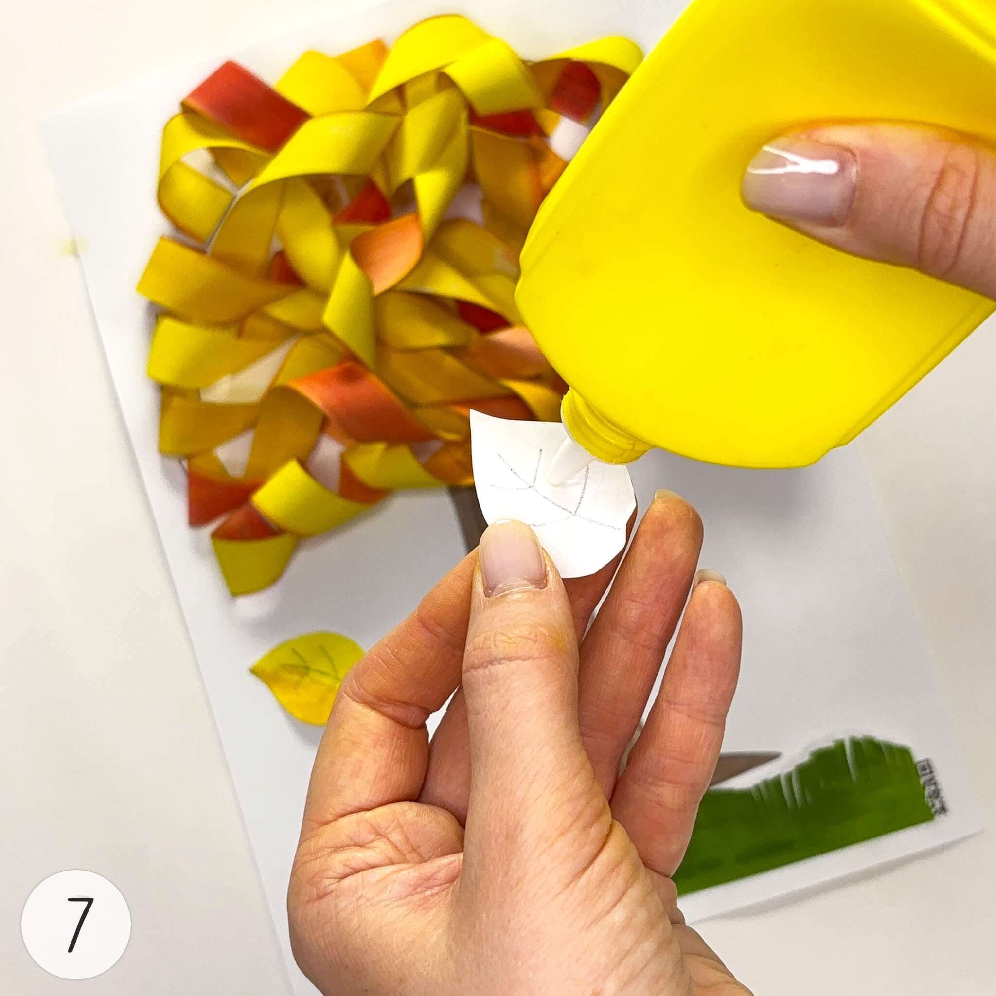Instruction for «Easy 3D Fall Tree Paper Craft for Kids» - Image 7