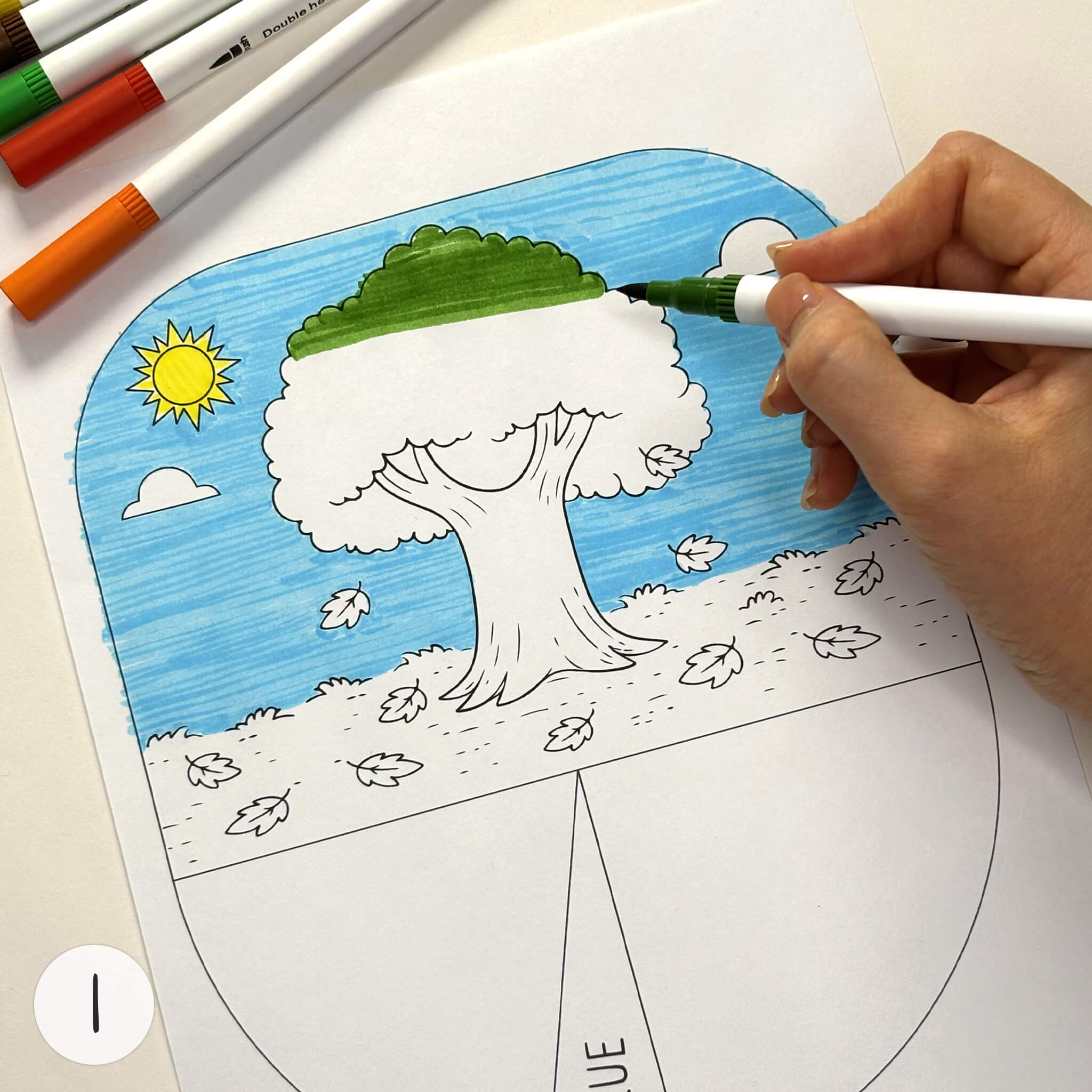 Instruction for «DIY 3D Paper Mushroom Craft Activity» - Image 1