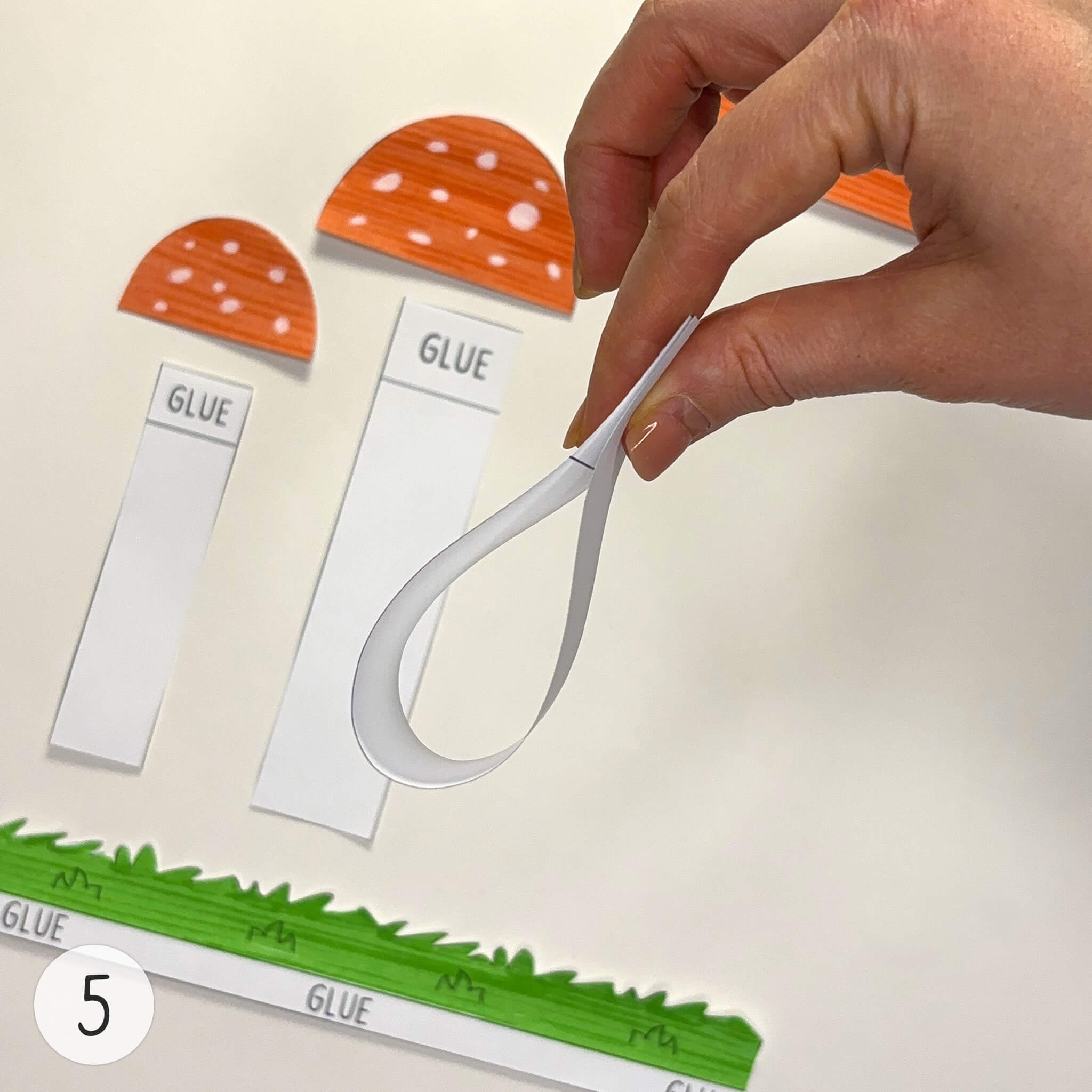 Instruction for «DIY 3D Paper Mushroom Craft Activity» - Image 5