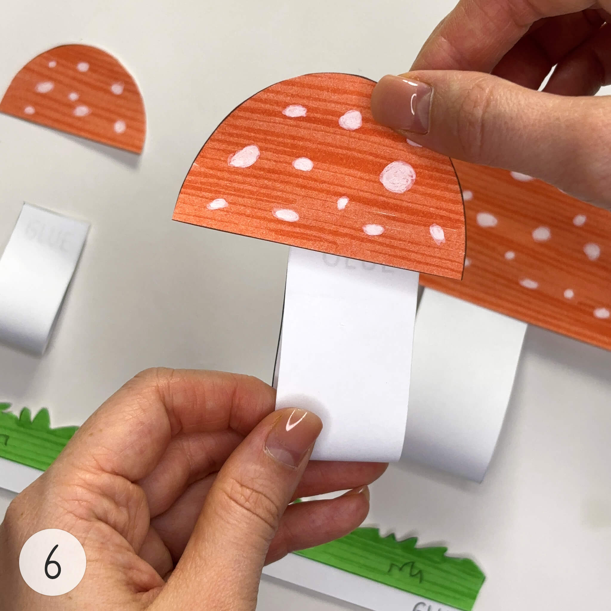 Instruction for «DIY 3D Paper Mushroom Craft Activity» - Image 6