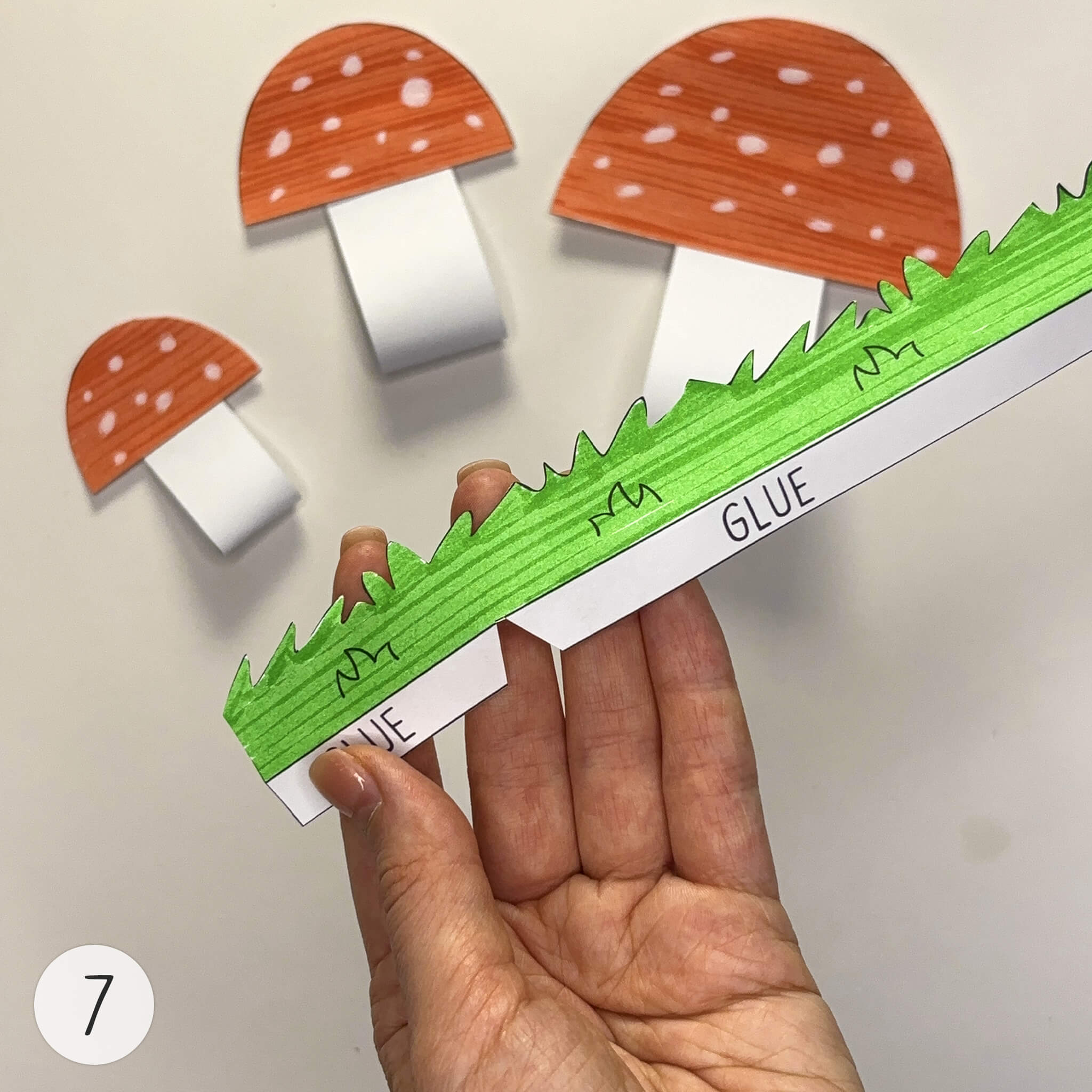 Instruction for «DIY 3D Paper Mushroom Craft Activity» - Image 7