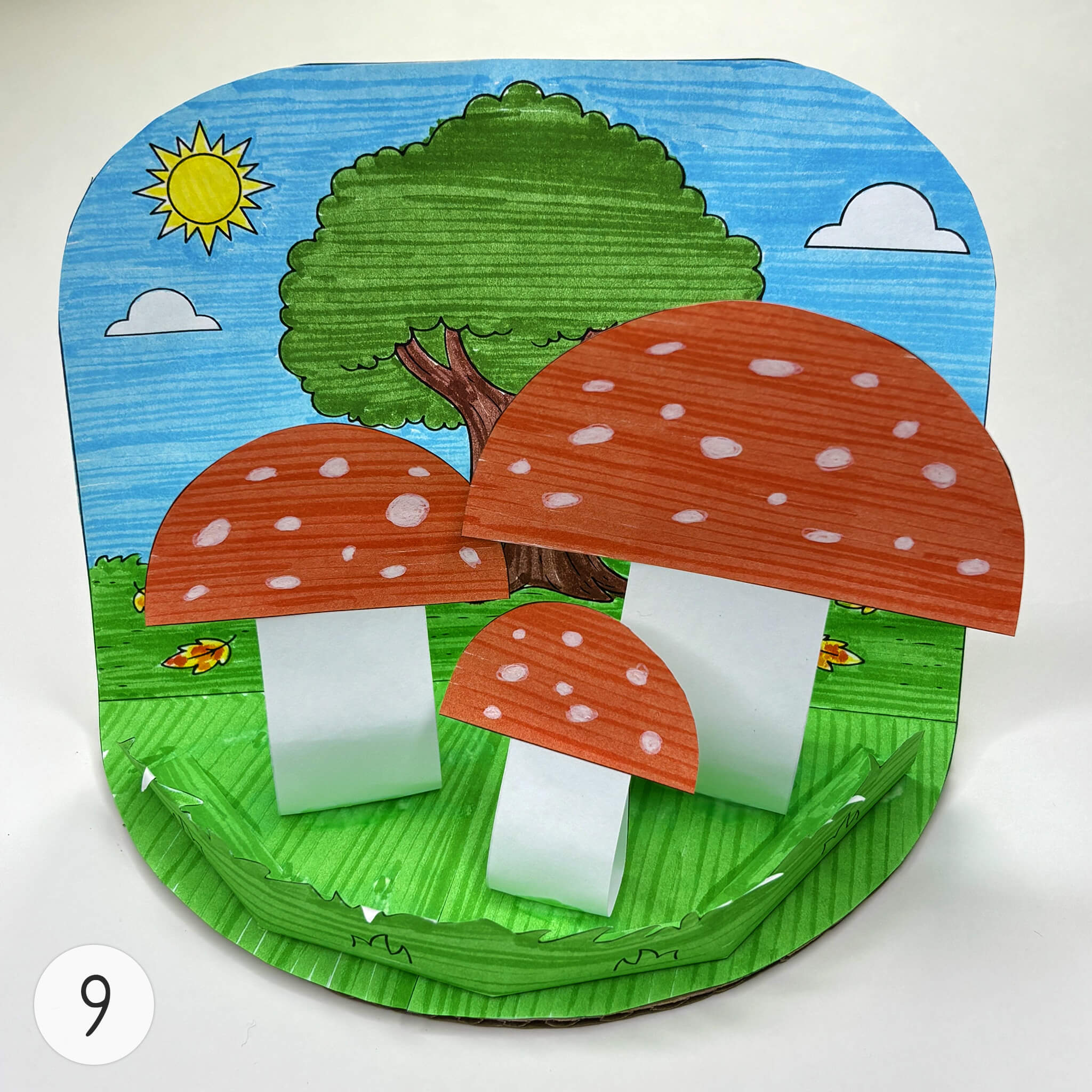 Instruction for «DIY 3D Paper Mushroom Craft Activity» - Image 9