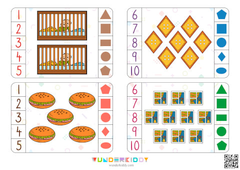 Shapes Clip Cards Free Printable - Image 3