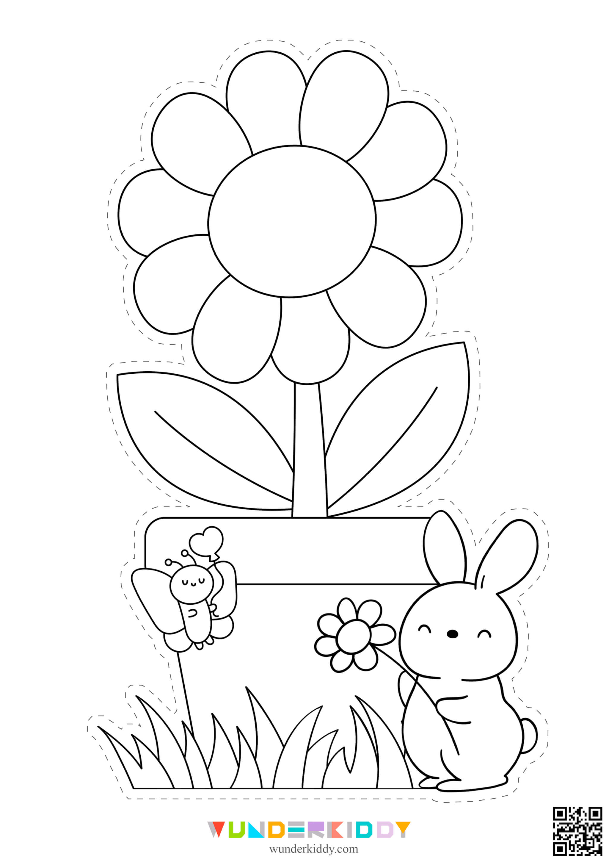 Mother's Day 3D Flower Card Craft Template - Image 3