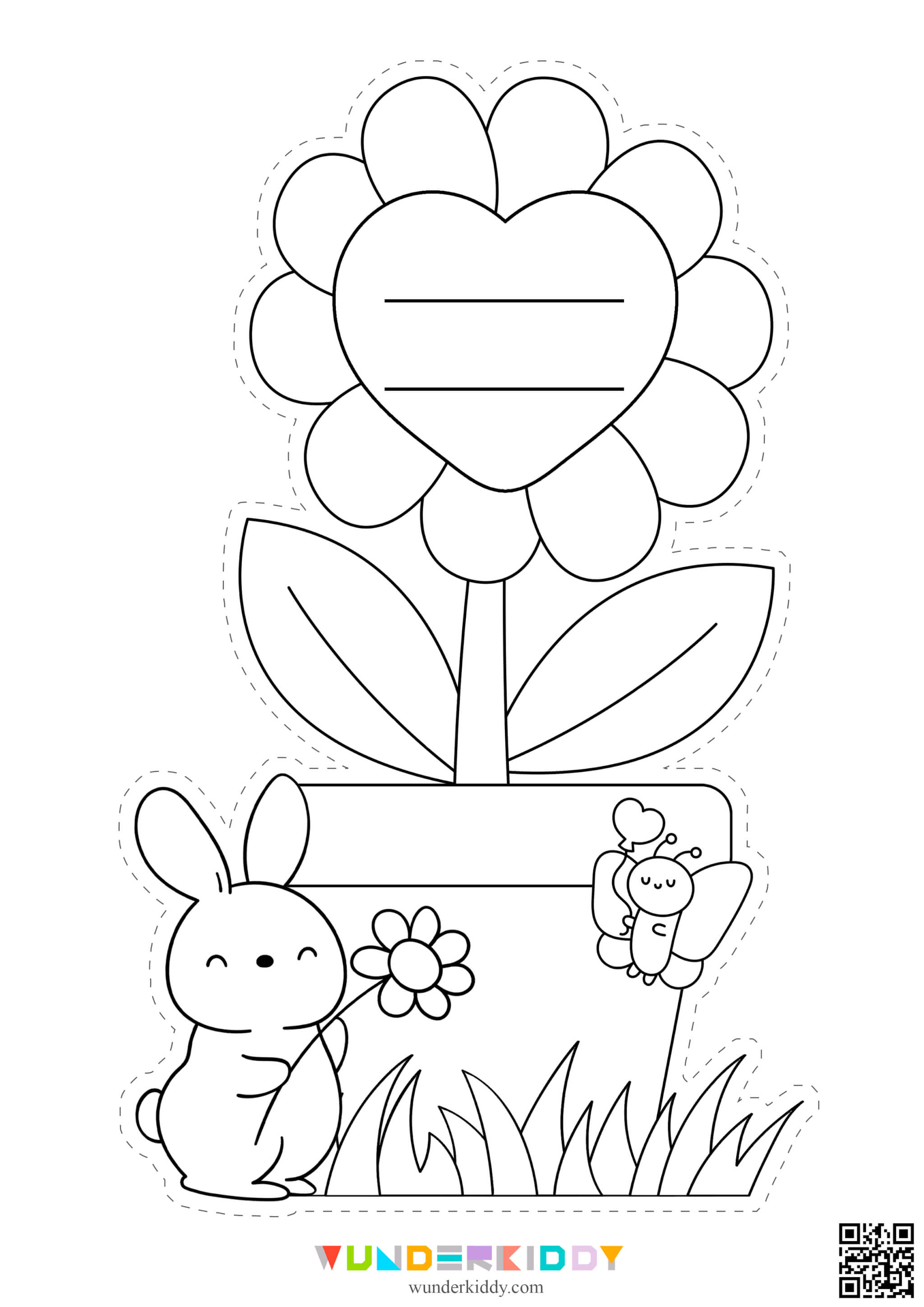 Mother's Day 3D Flower Card Craft Template - Image 4