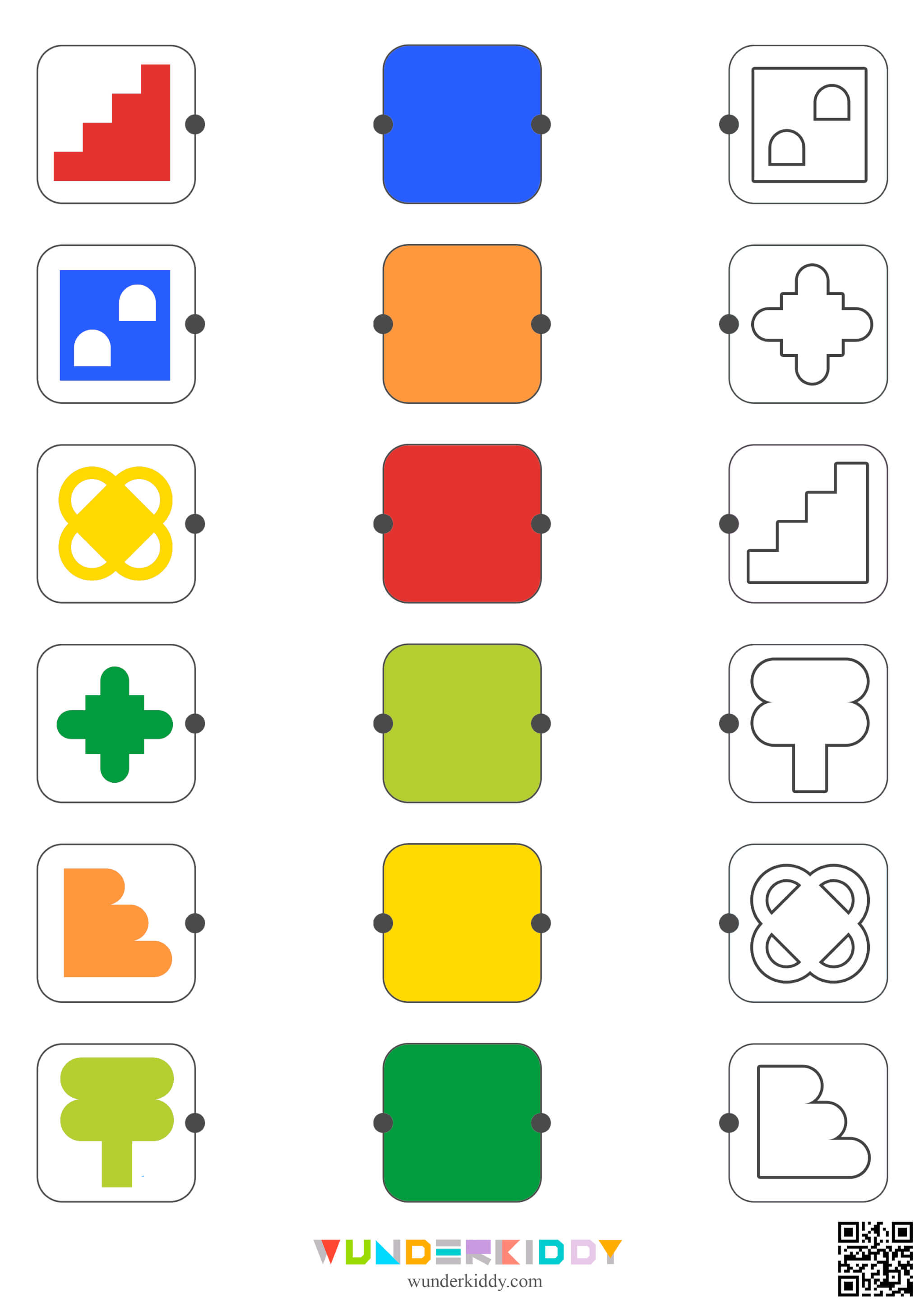 Shapes Preschool Worksheets: Find Color and Outline - Image 2