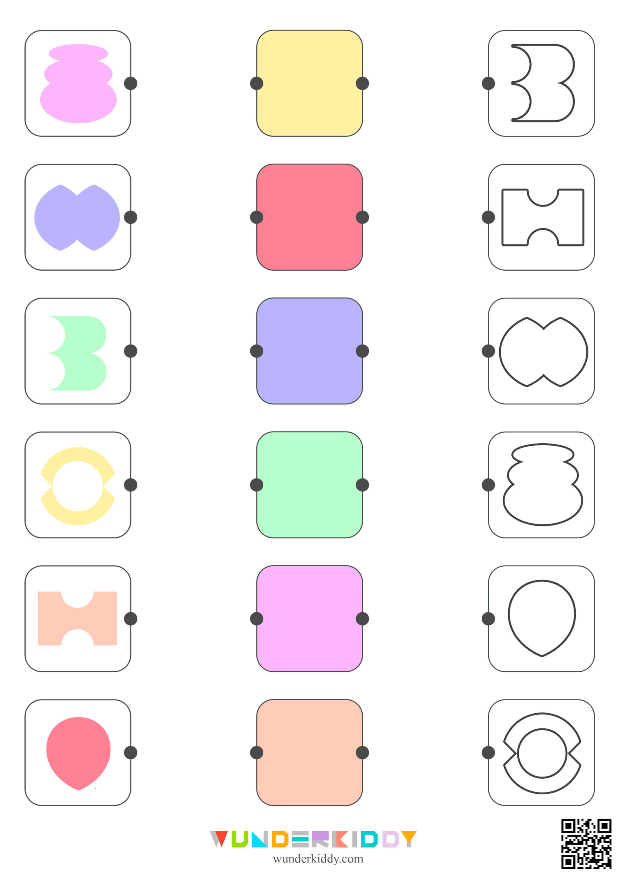 Shapes Preschool Worksheets: Find Color and Outline - Image 4
