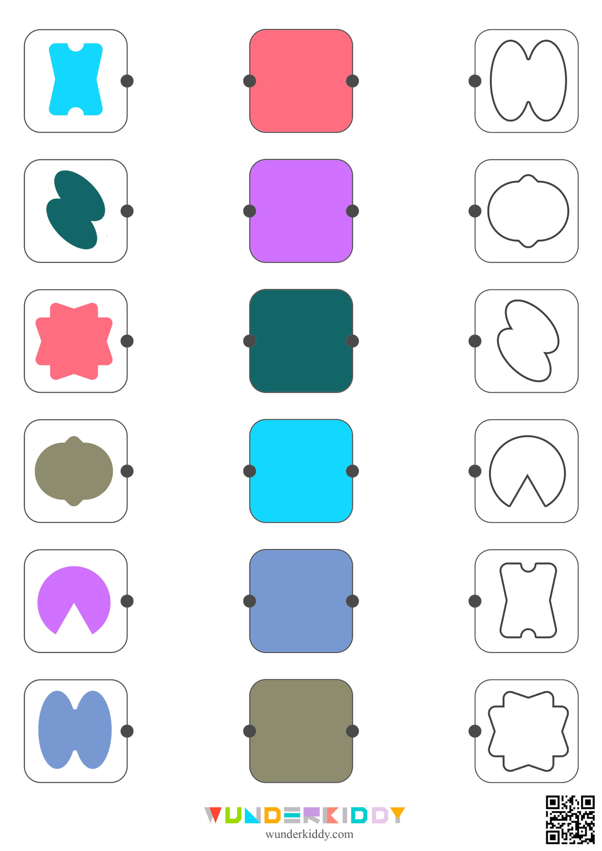 Shapes Preschool Worksheets: Find Color and Outline - Image 5