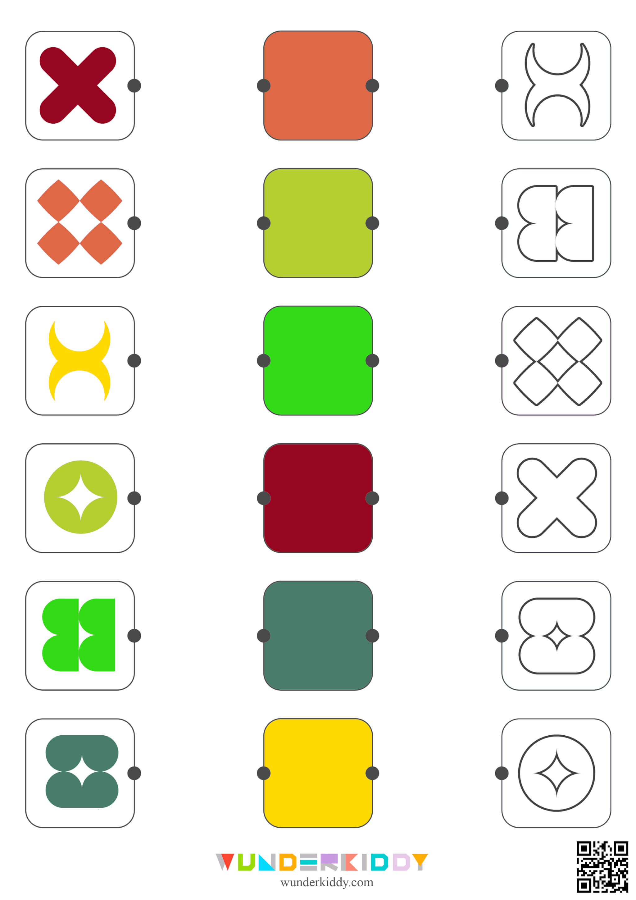 Shapes Preschool Worksheets: Find Color and Outline - Image 6