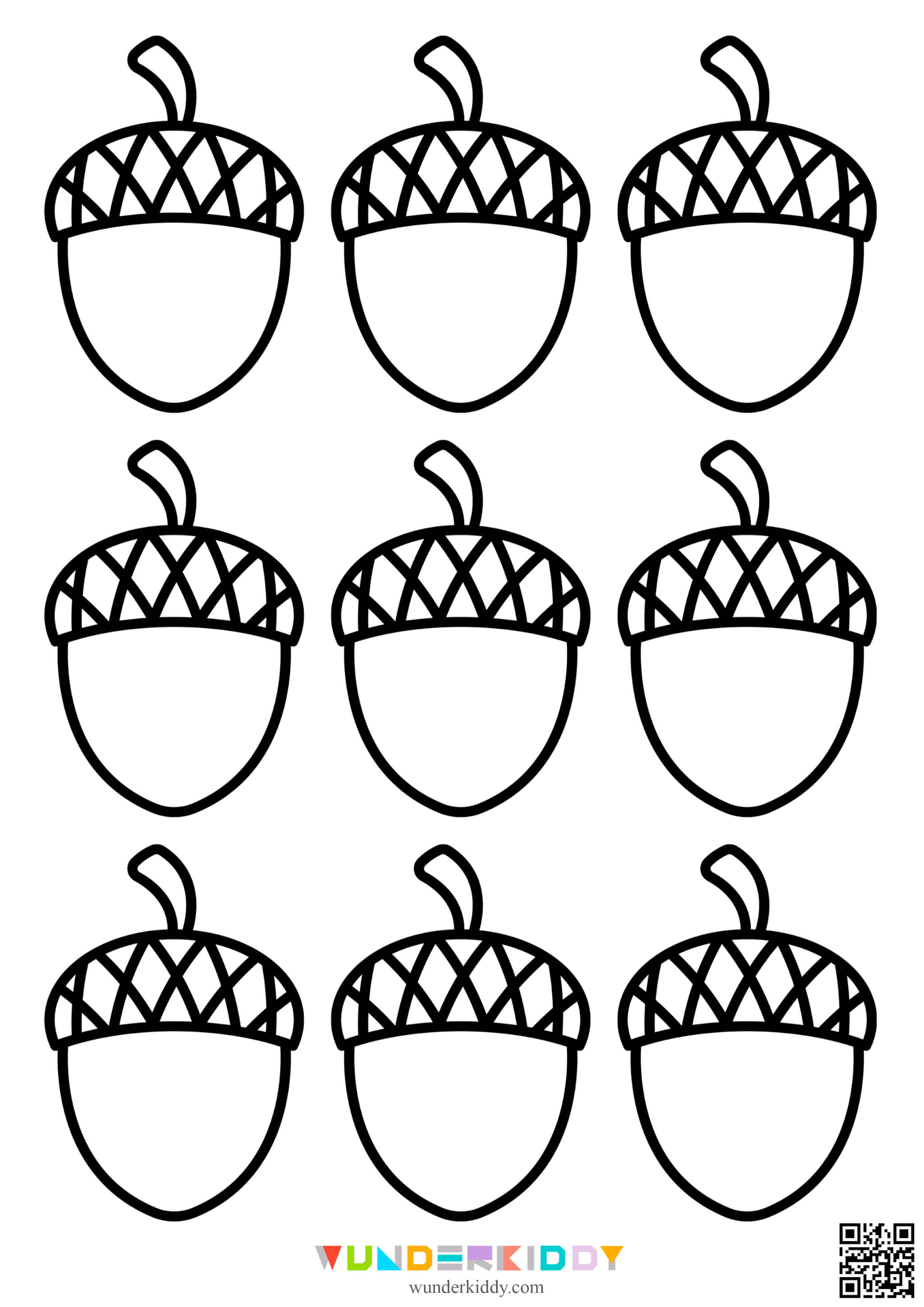 Free Acorn Template Printables - Image 3