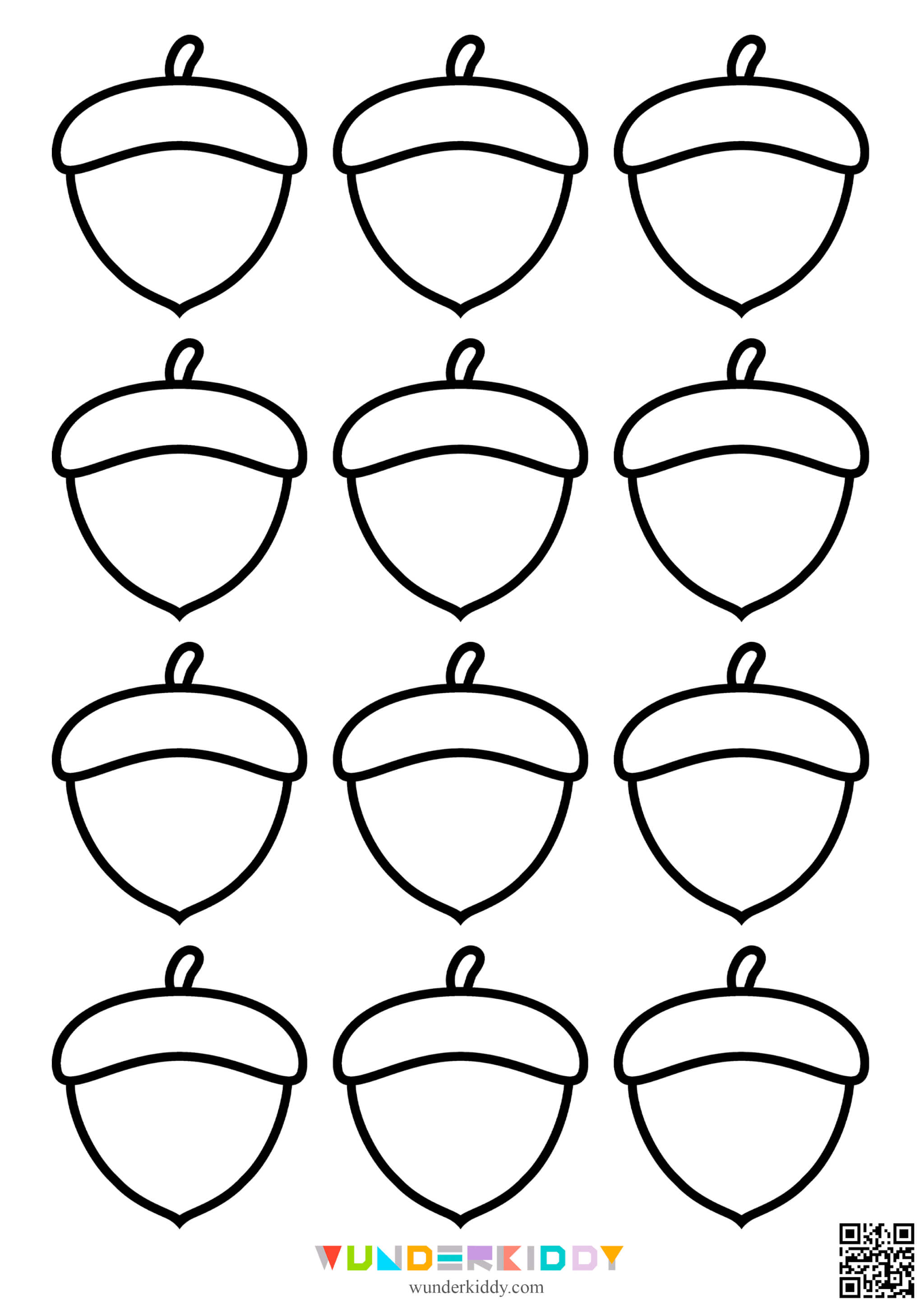 Free Acorn Template Printables - Image 7