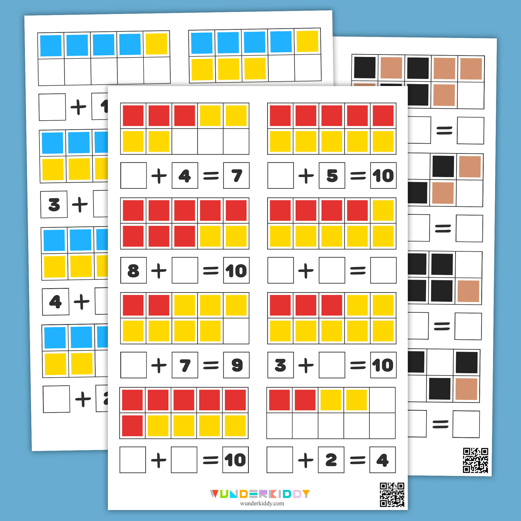 Математическая игра для детей «Сложение до 10»