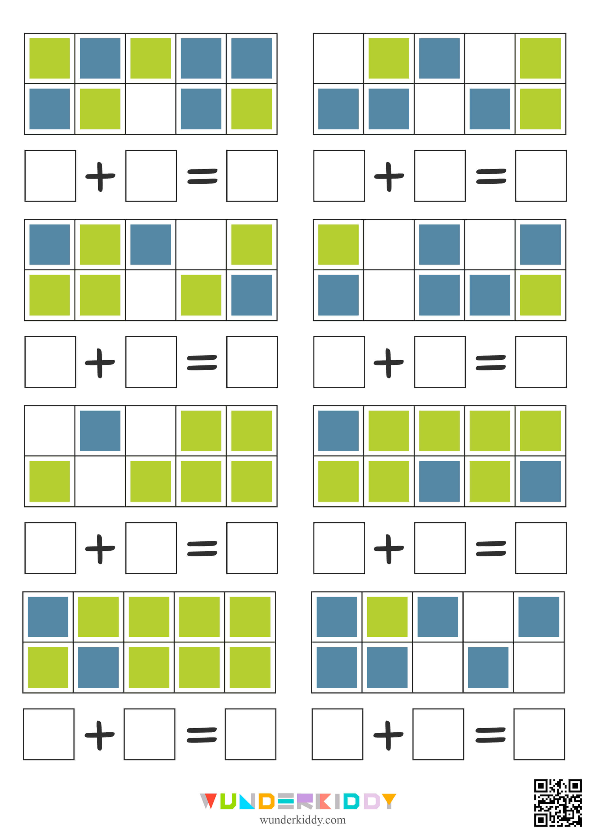 Visual Addition within 10 Worksheet - Image 7