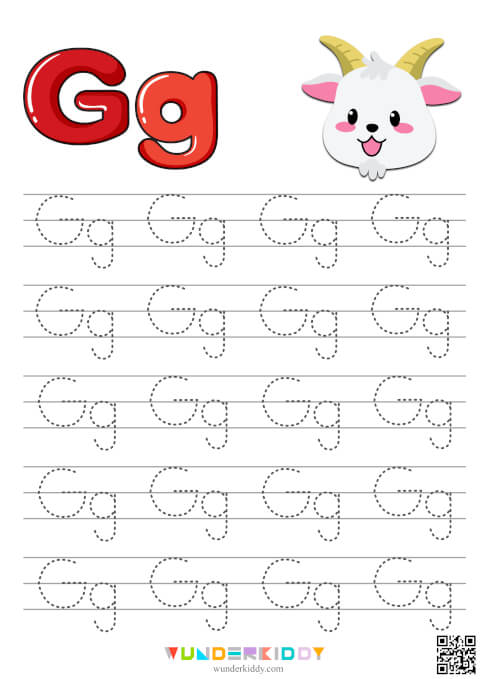 Printable Alphabet Tracing Worksheet for Kindergarten