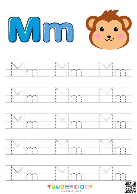 Printable Alphabet Tracing Worksheet for Kindergarten