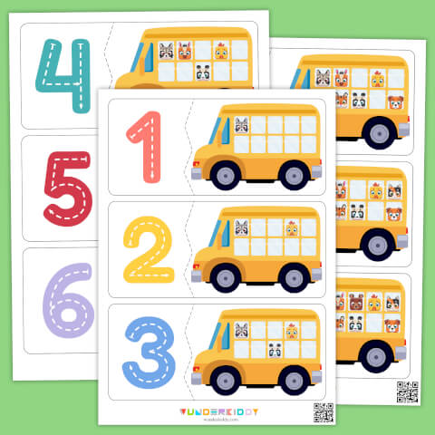 Aprender a contar: Autobús de animales - Imagen 2