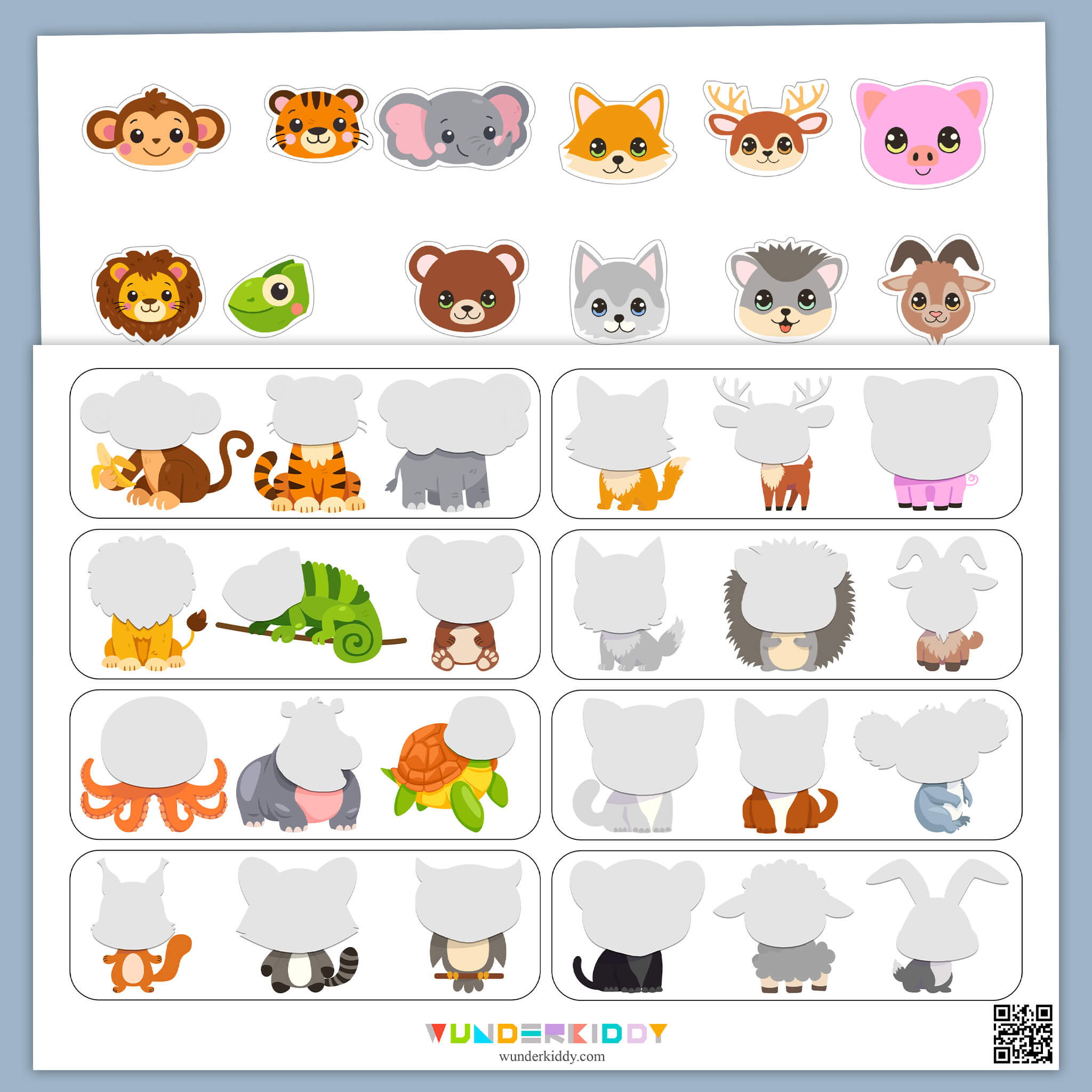 Animal Shadow Match Puzzle Activity