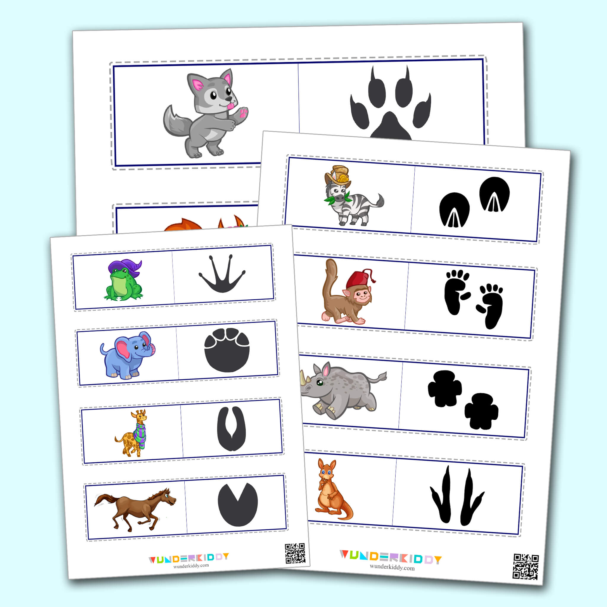 Matching Worksheet Animal Tracks