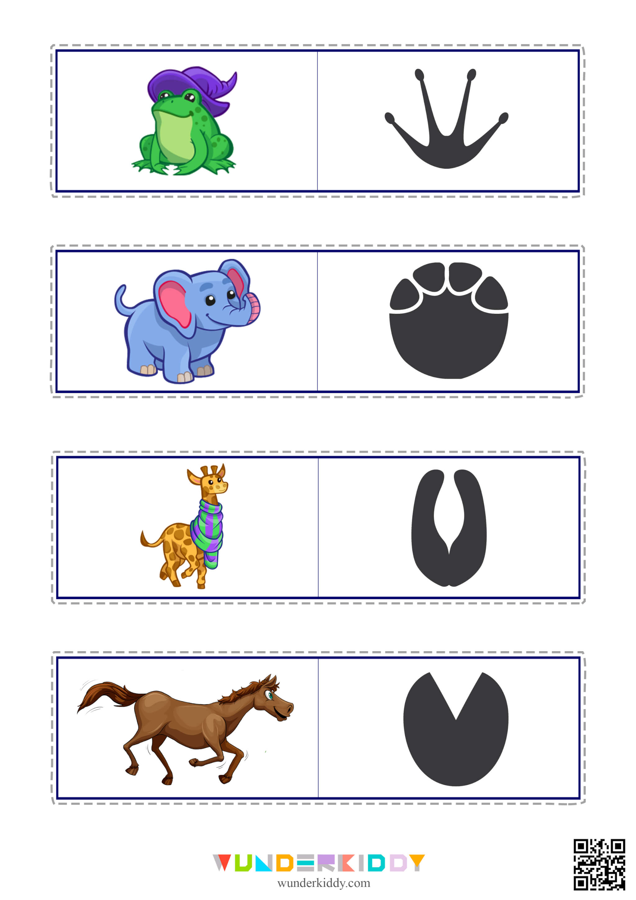 Matching Worksheet Animal Tracks - Image 2