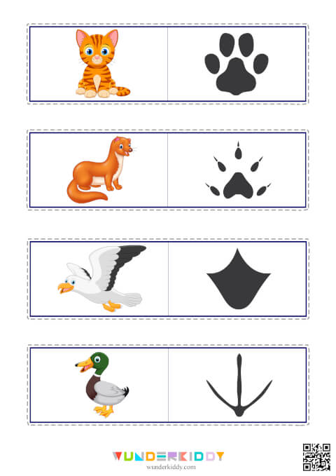 Matching Worksheet Animal Tracks - Image 4