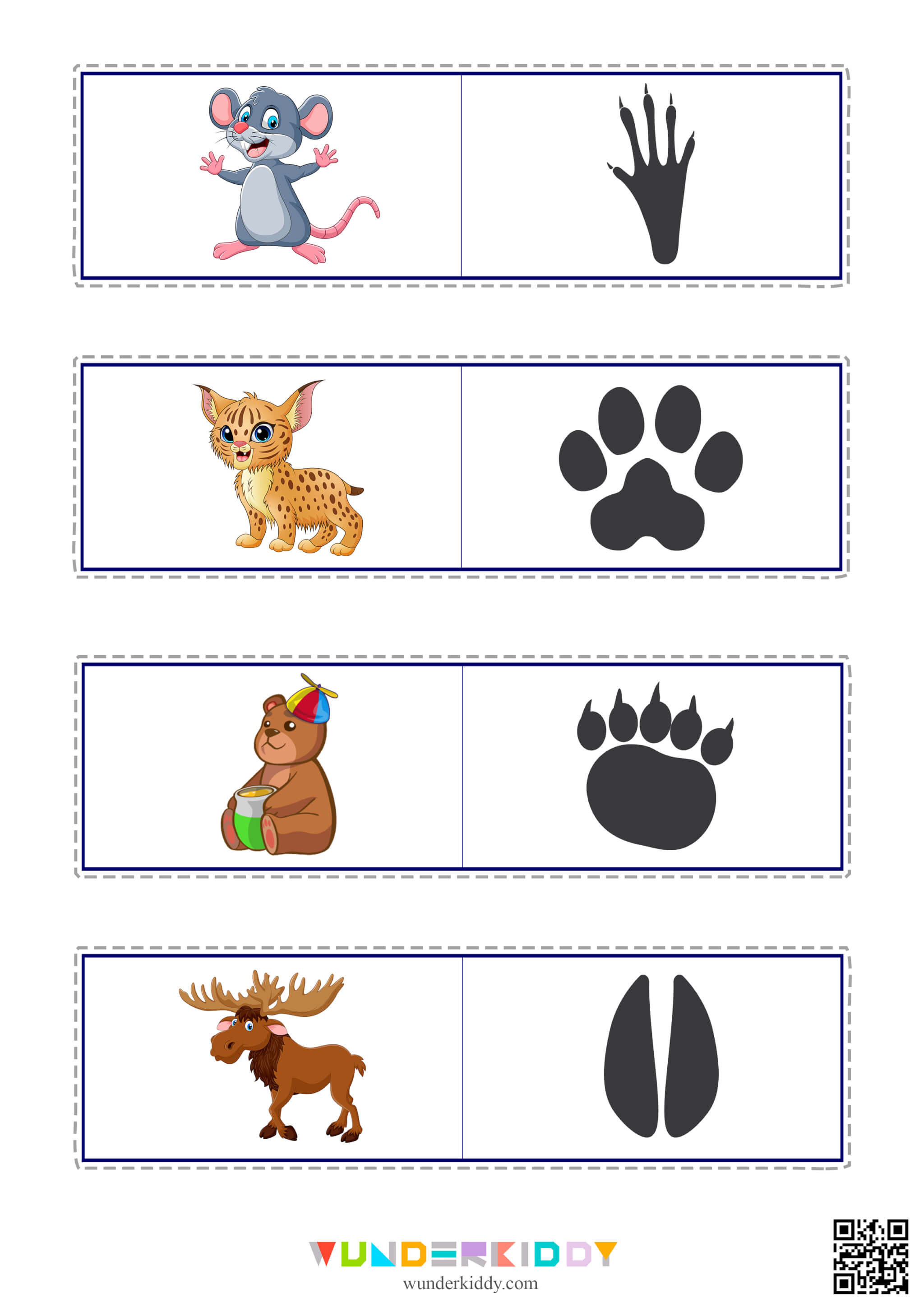 Matching Worksheet Animal Tracks - Image 6