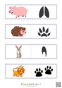 Activity sheet «Animal footprints» - Download or print for free