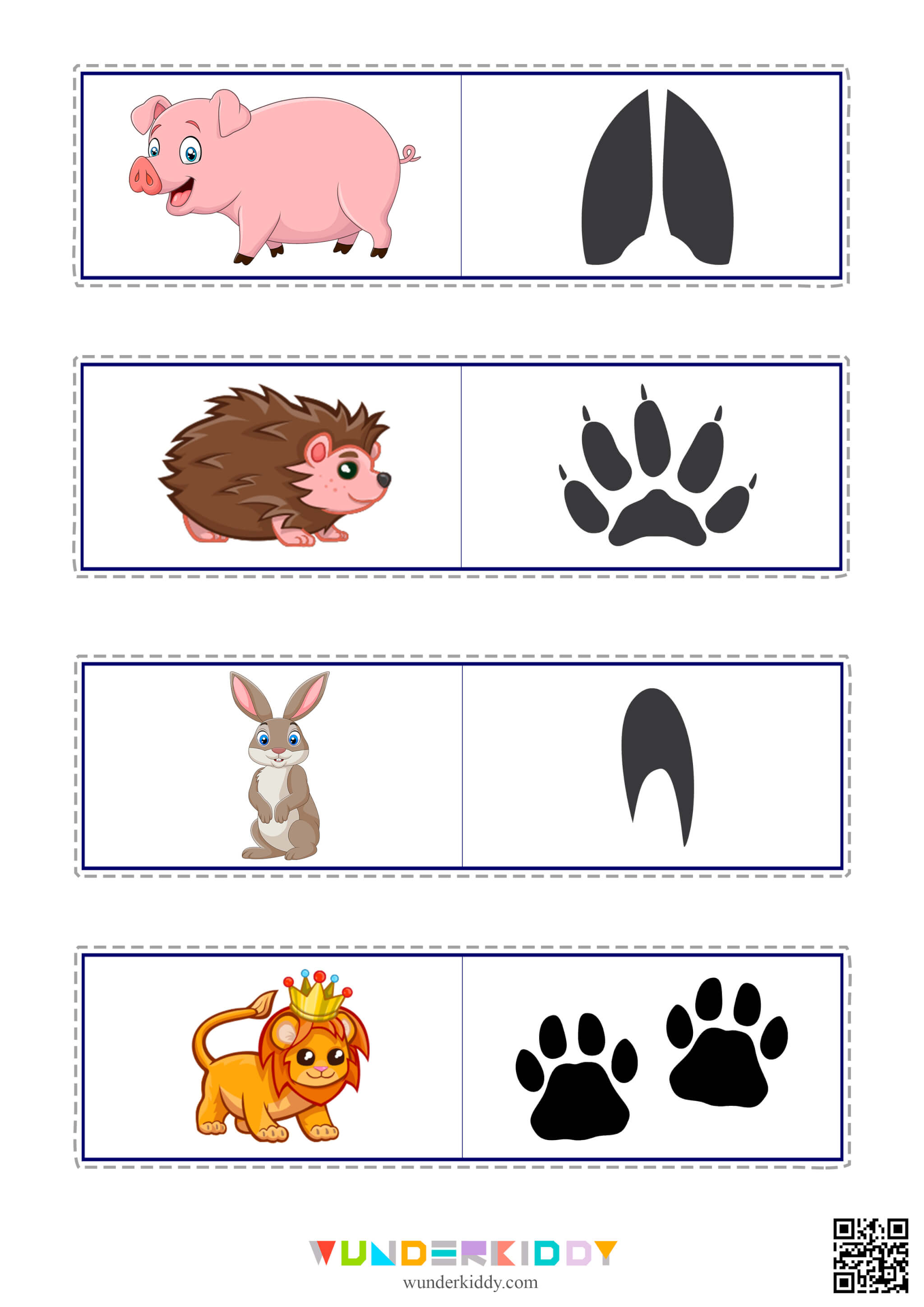 Matching Worksheet Animal Tracks - Image 7