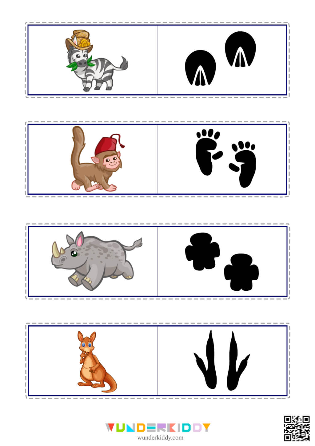 Activity Sheet Animal Footprints Download Or Print For Free