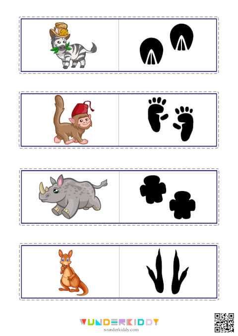 Matching Worksheet Animal Tracks - Image 8