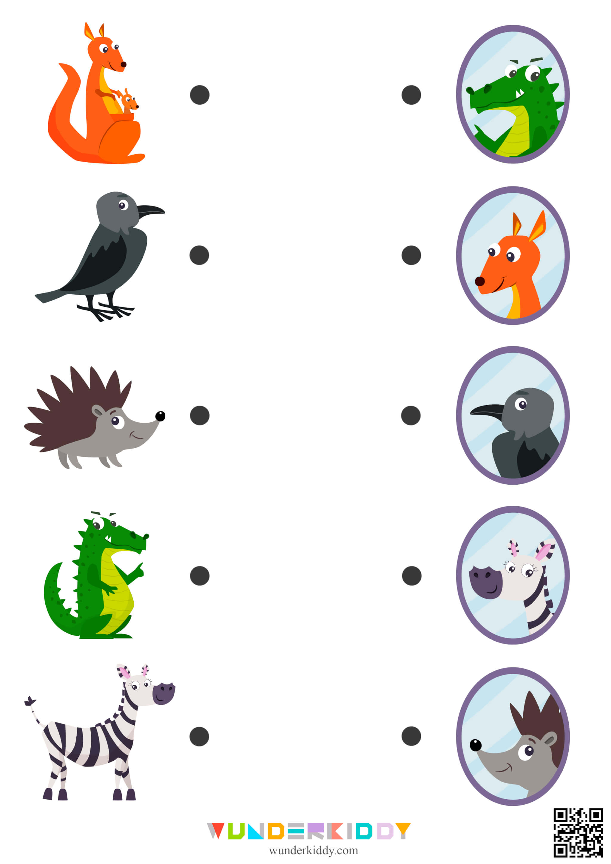 Animal Mirror Reflection Matching Game - Image 6
