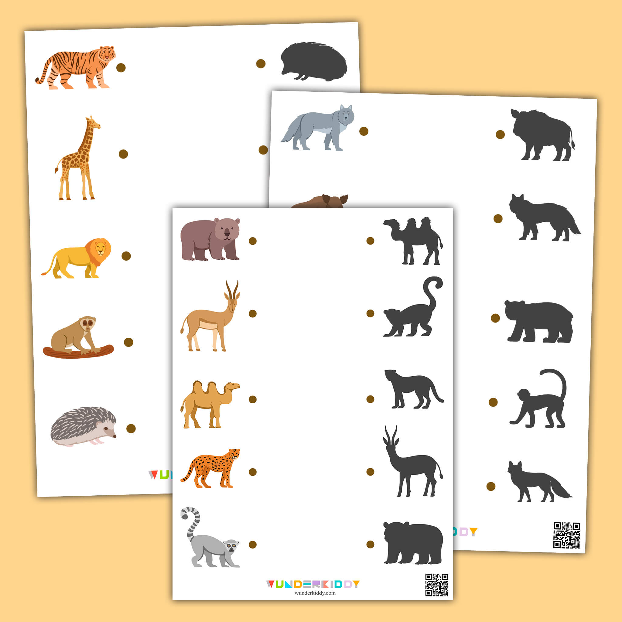 Animal Shadows Preschool Printouts