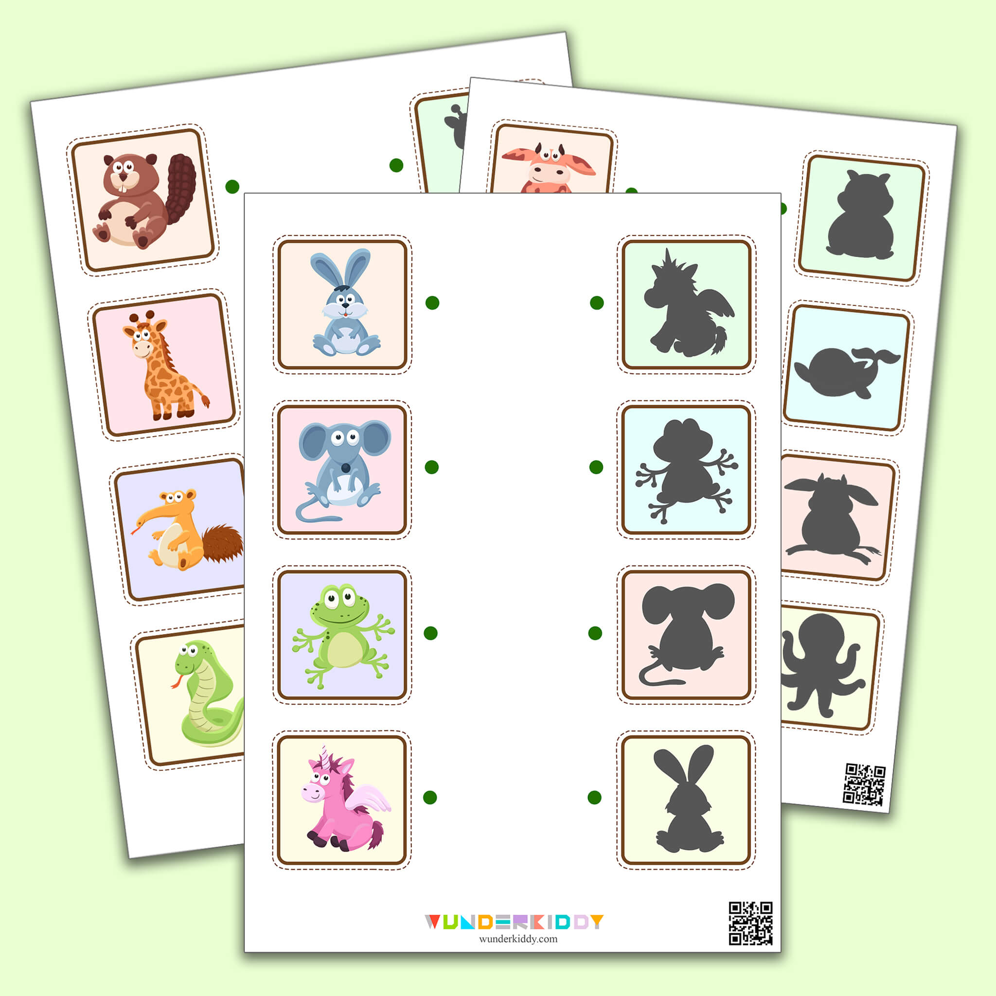 Activity sheet «Animal shadows» - Download or print for free