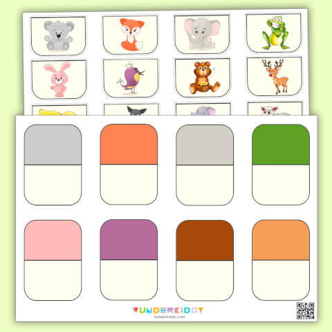 Activity sheet «Animals and colors»