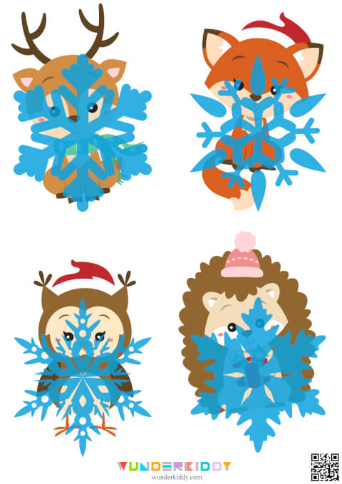 Activity sheet «Animals and Snowflakes» - Image 2
