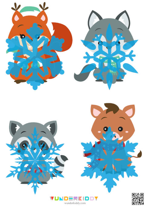 Activity sheet «Animals and Snowflakes» - Image 3