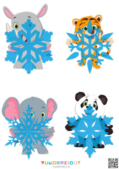 Activity sheet «Animals and Snowflakes» - Image 4