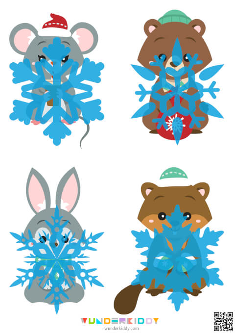 Activity sheet «Animals and Snowflakes» - Image 5