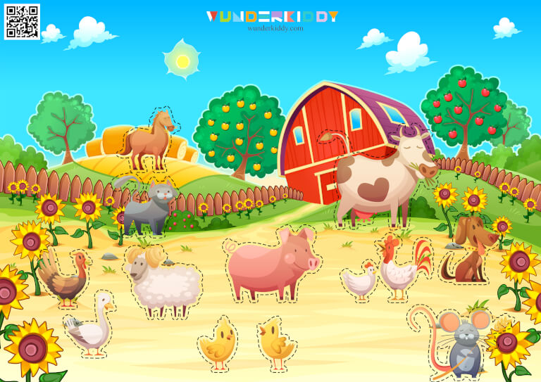 Activity sheet «Farm animals» - Download or print for free