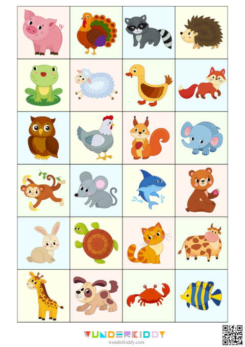 Schatten-Bingospiel «Tiere» für Kleinkinder - Bild 3