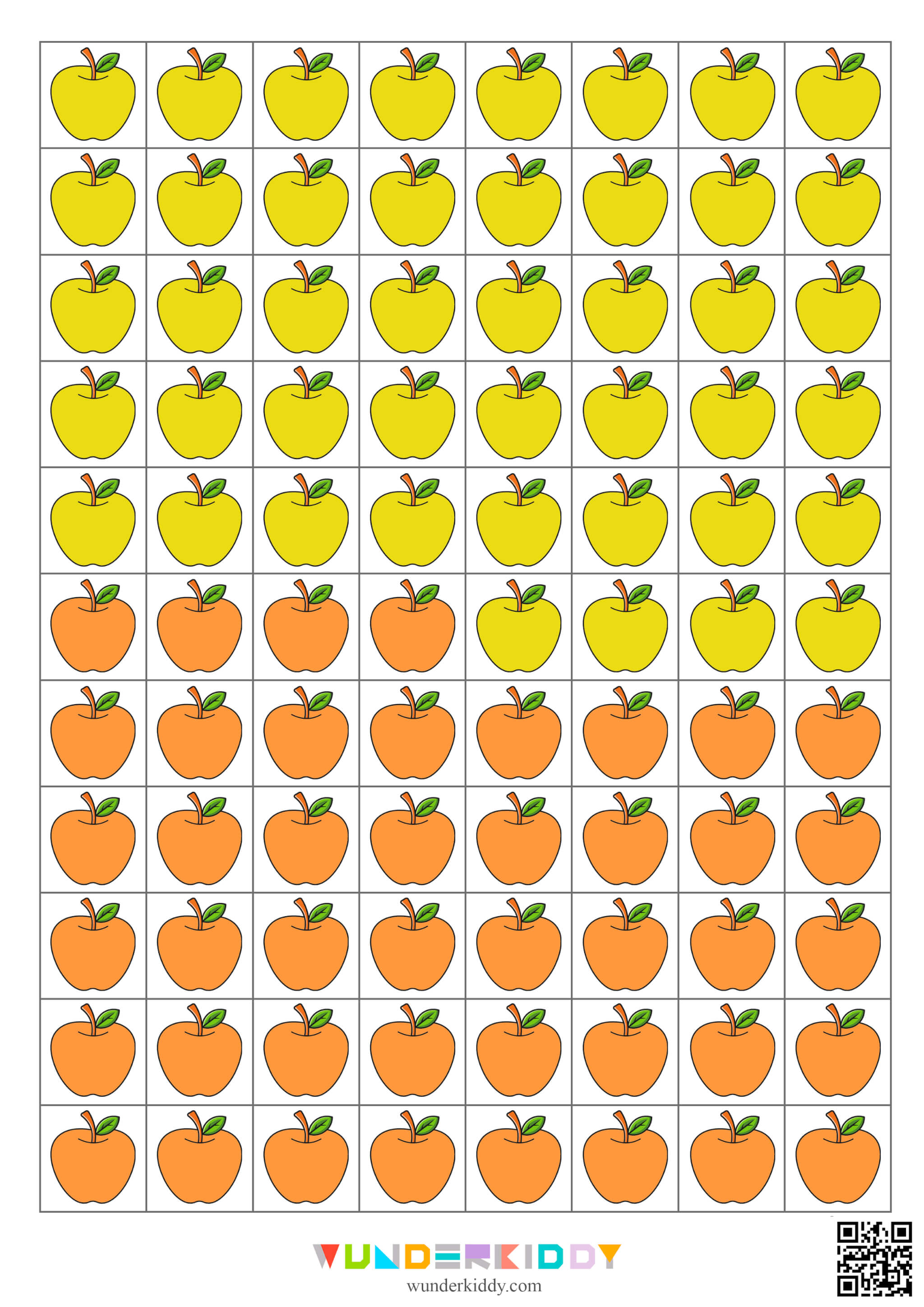 Apple Pattern Worksheets for Kids - Image 7