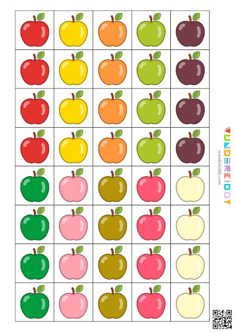 Printables Apple Color Sorting Worksheets - Image 4