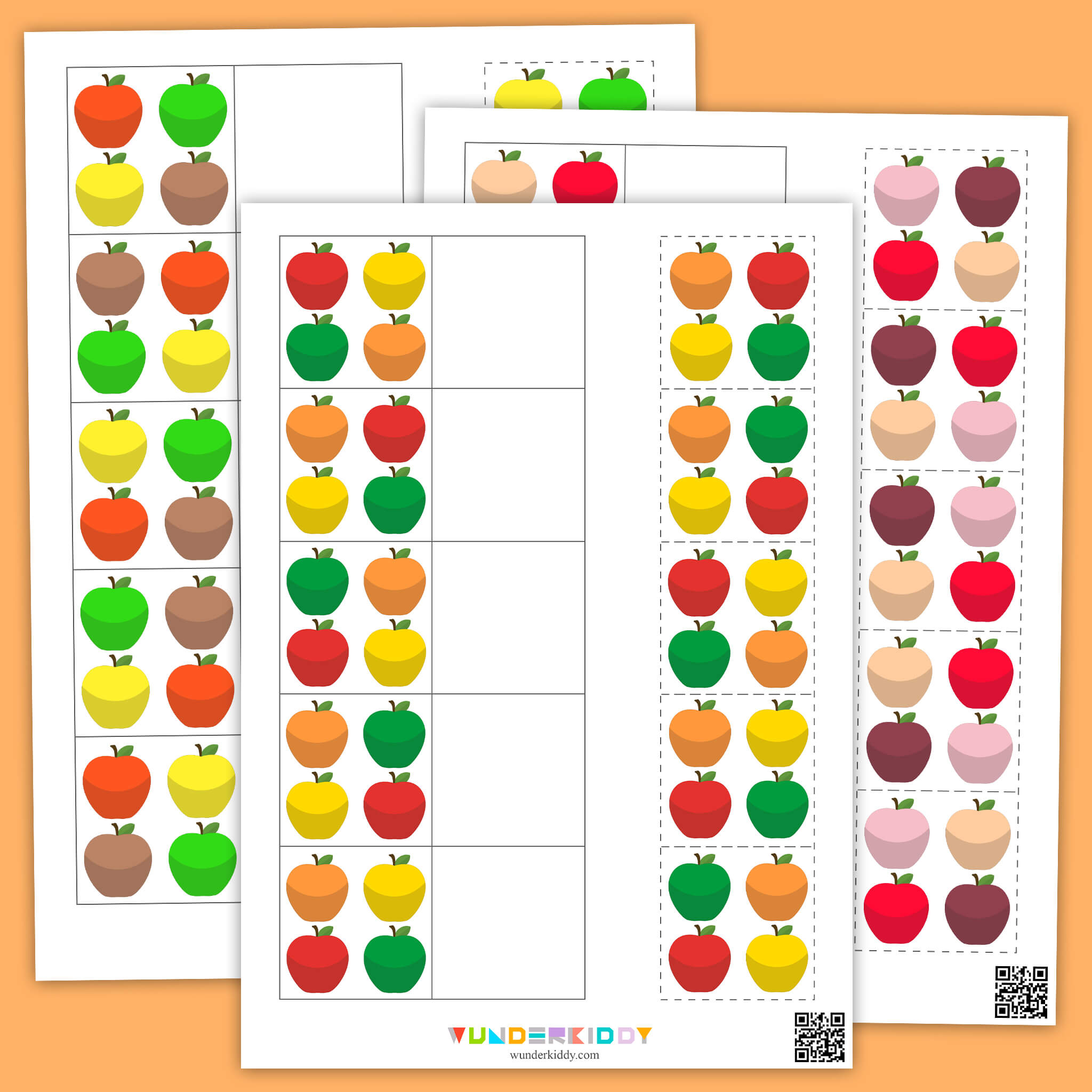Sort by Color: Apple Activity Pack for Toddlers